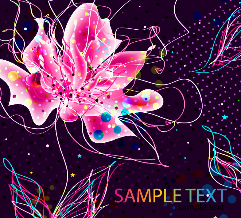 free vector Abstract Colorful Floral Background